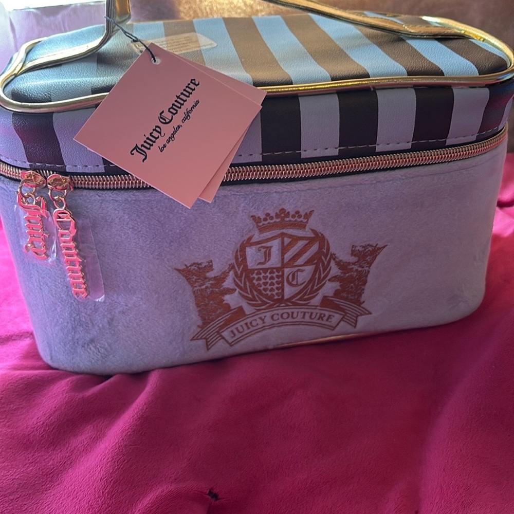 Rare Juicy Couture Striped Blue and Brown Women's Bag